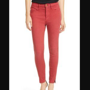 FRAME | High Waist Skinny Jeans, Faded Red